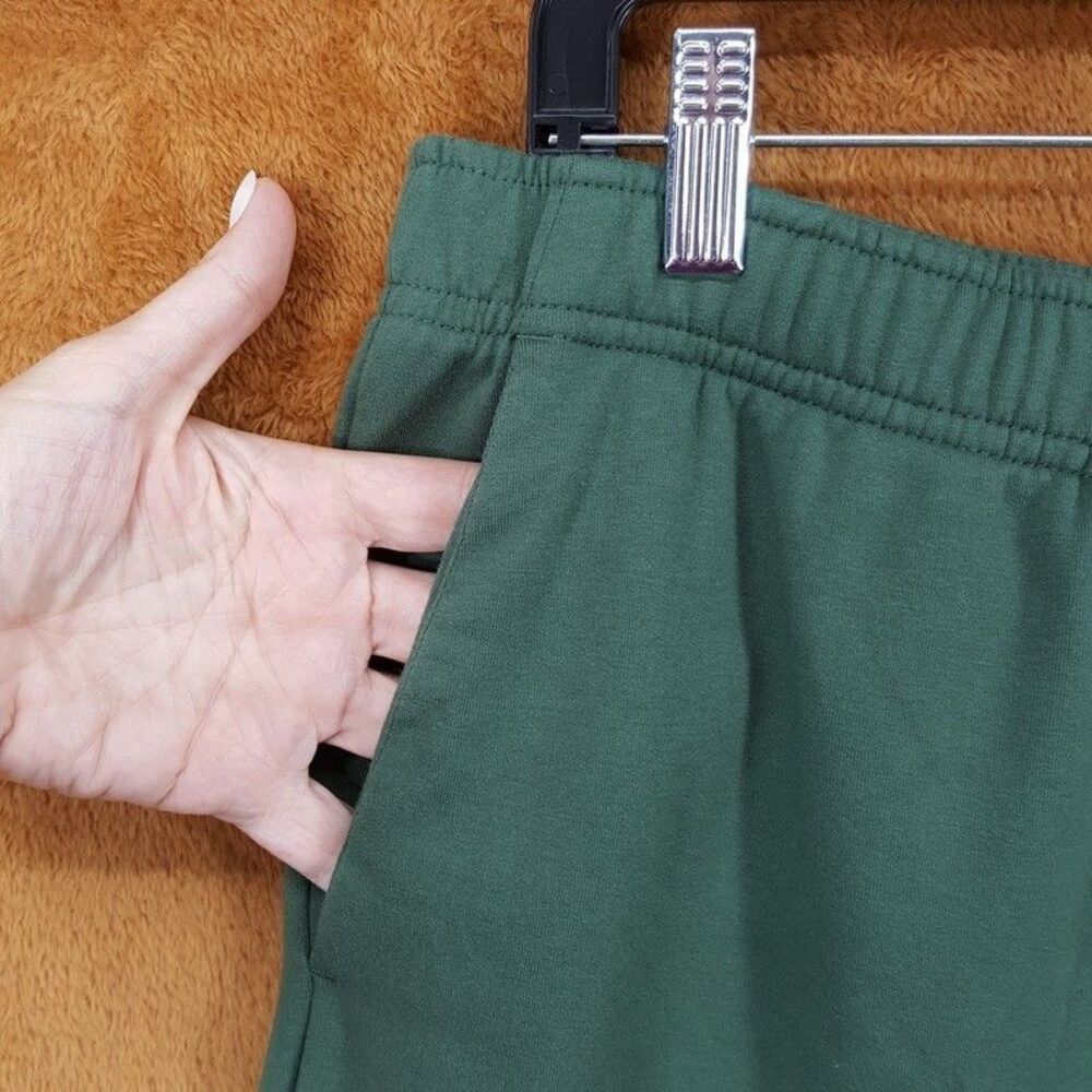 LACOSTE Joggers Mens Large Green Tapered Sweatpants Logo Lounge Casual - Picture 4 of 11